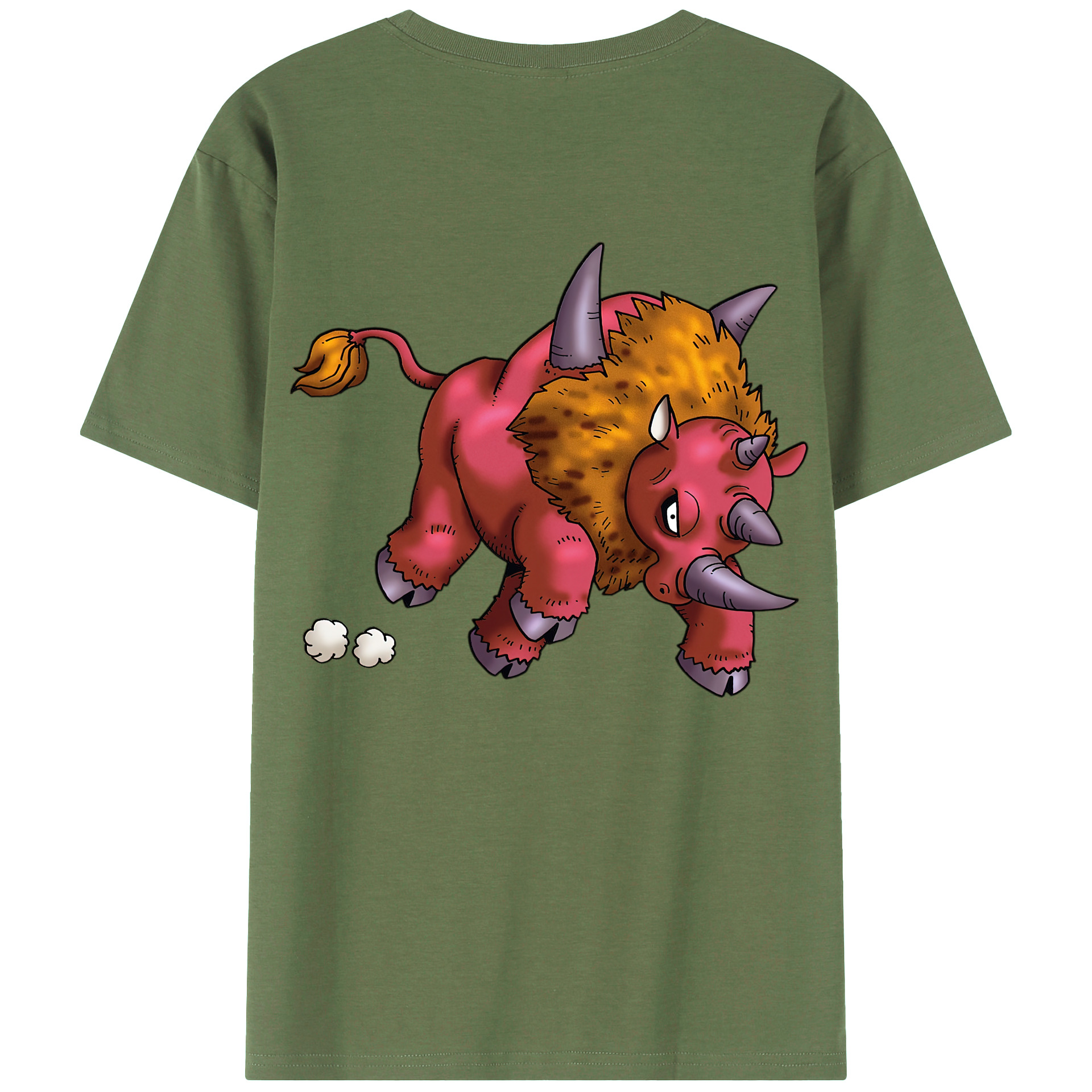 （画像用） ドラゴンクエスト Doragon Kuesuto Dragon Quest 綿100％ メンズ半袖Tシャツ（バックプリント） 通気性